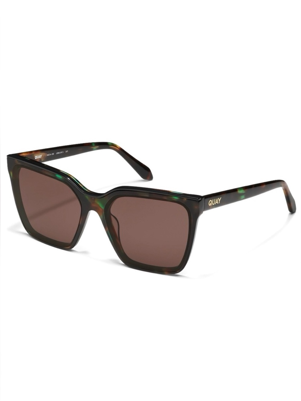 QUAY Level up Dappled Green Tortoise Square Sunglasses Cat 3 RARE